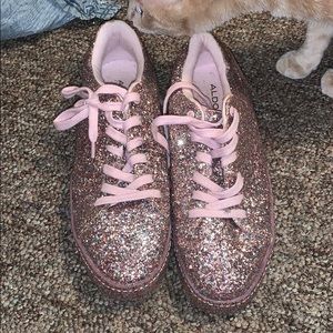 Very sparkly pink shoes